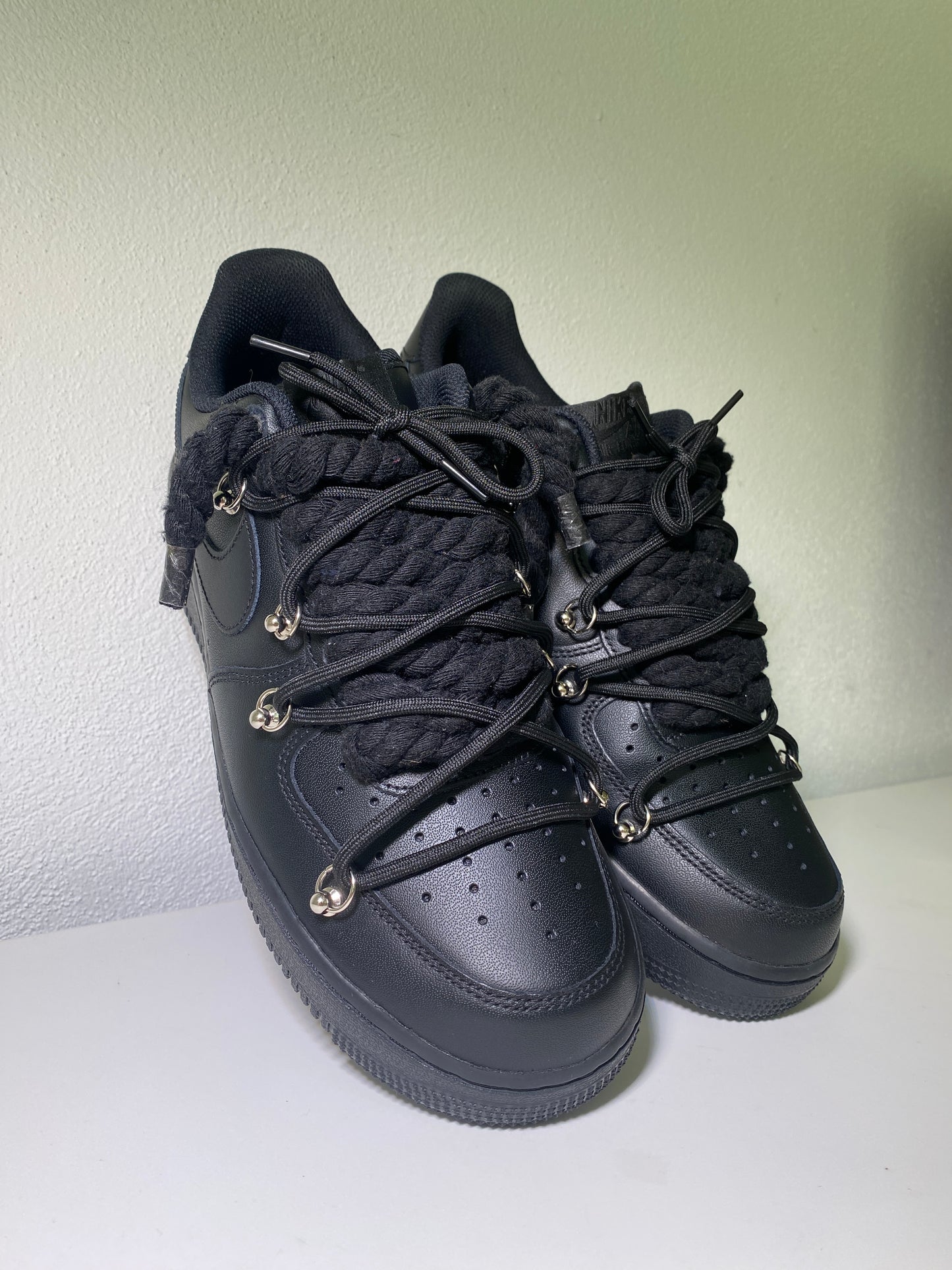 Nike Air Force 1 Black Double Tkaničky Black