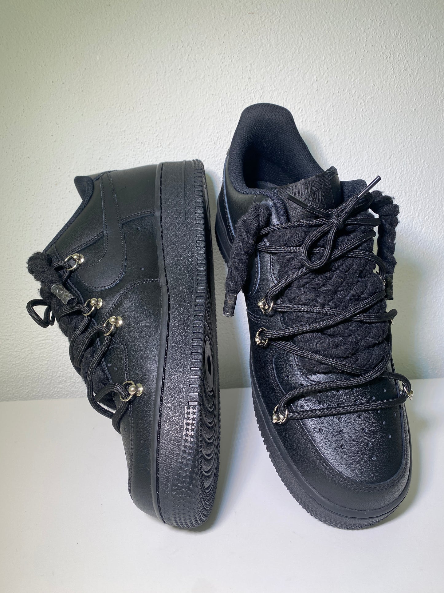 Nike Air Force 1 Black Double Tkaničky Black