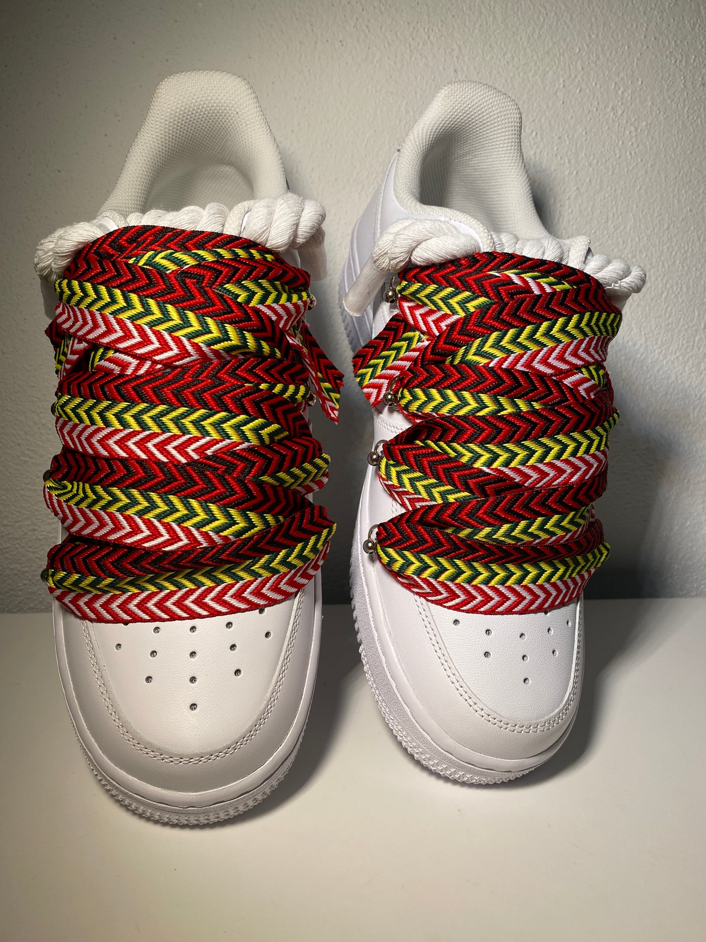 Nike Air Force 1 Bílé Lanvin Rope Tkaničky Multicolor
