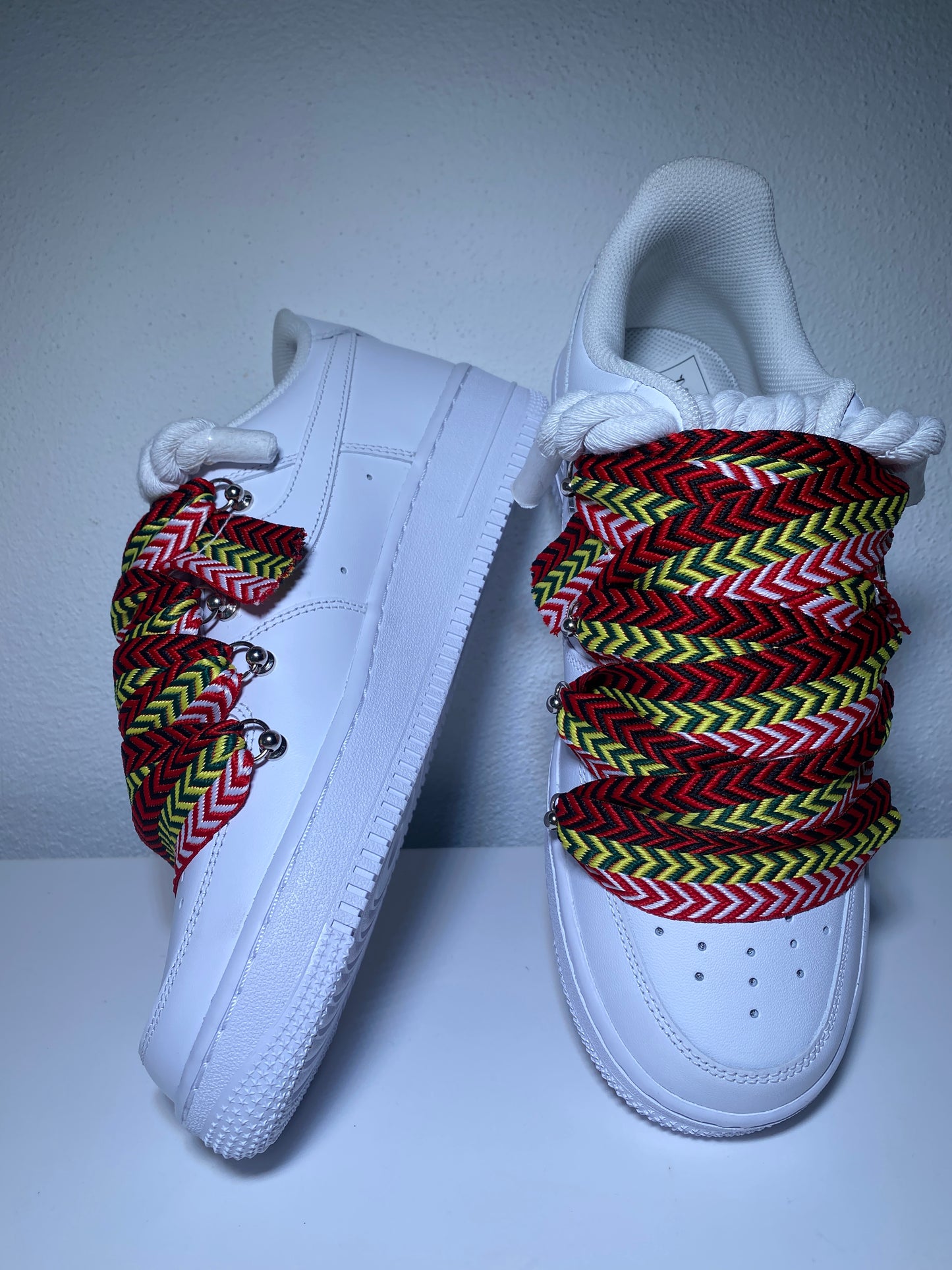 Nike Air Force 1 Bílé Lanvin Rope Tkaničky Multicolor