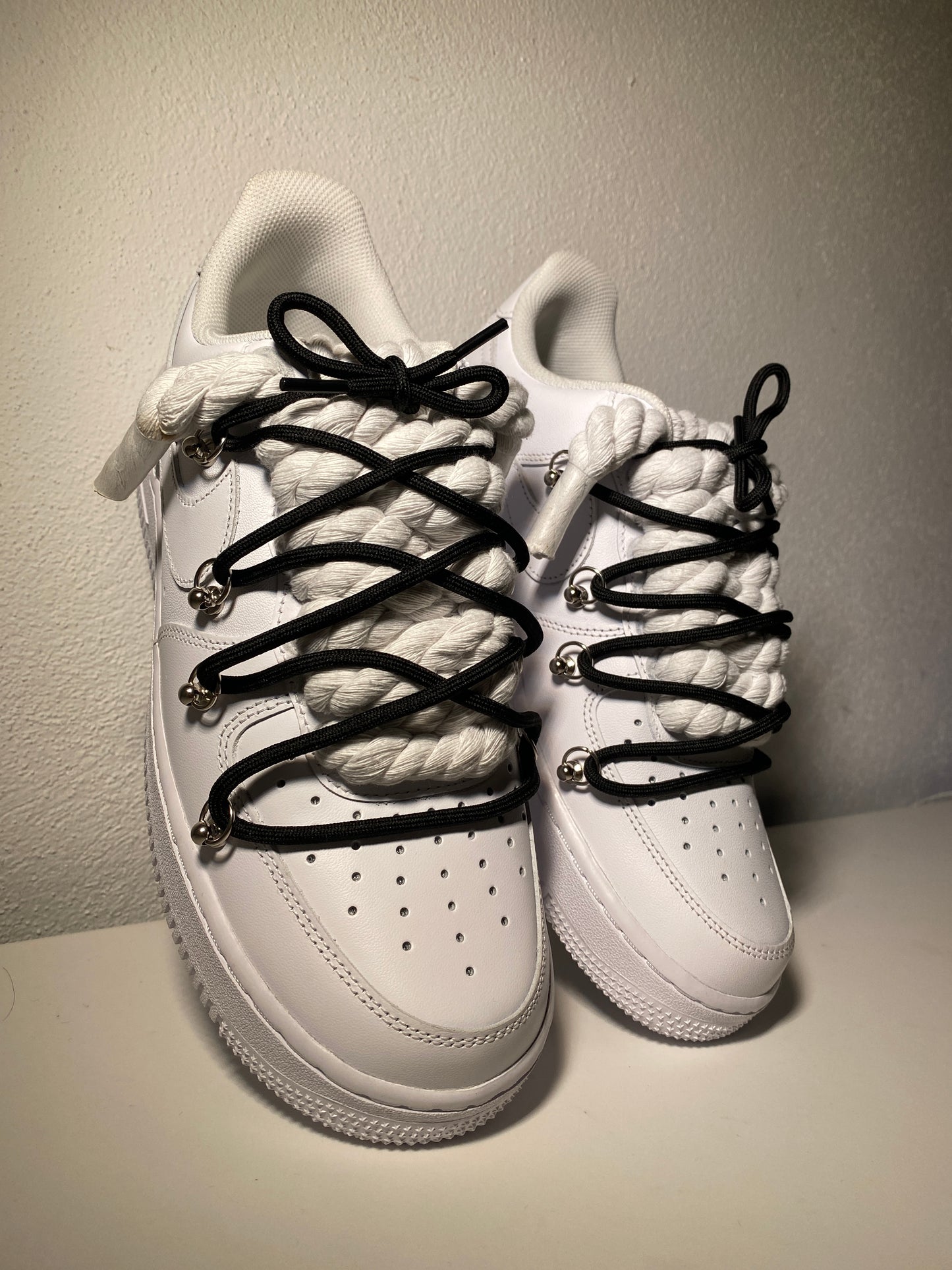 Nike Air Force 1 White Double Tkaničky White Black