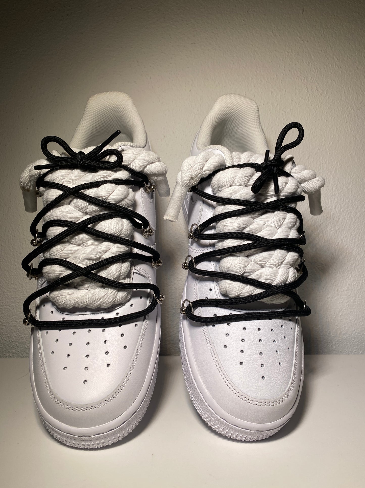 Nike Air Force 1 White Double Tkaničky White Black
