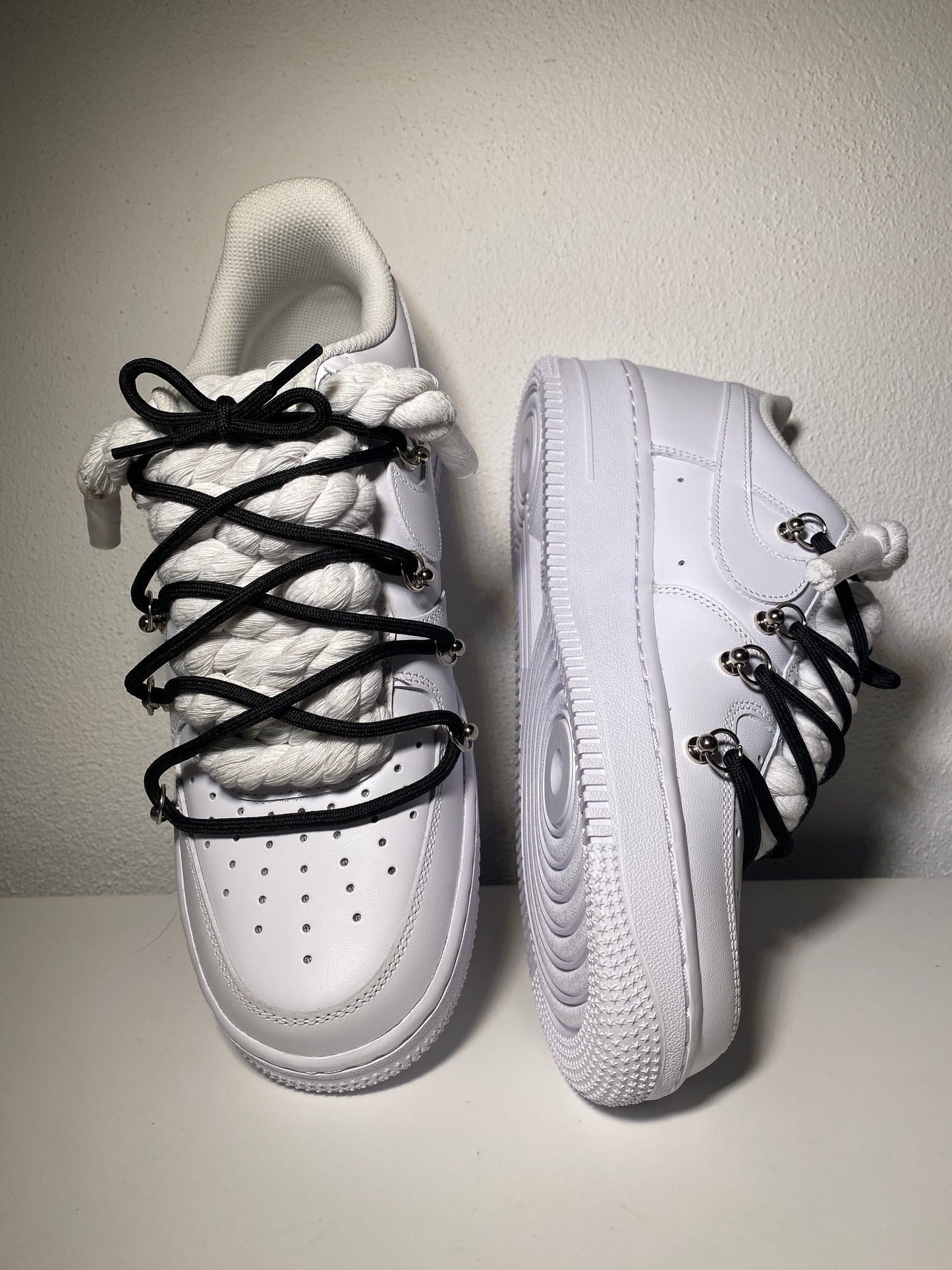 Nike Air Force 1 White Double Tkaničky White Black