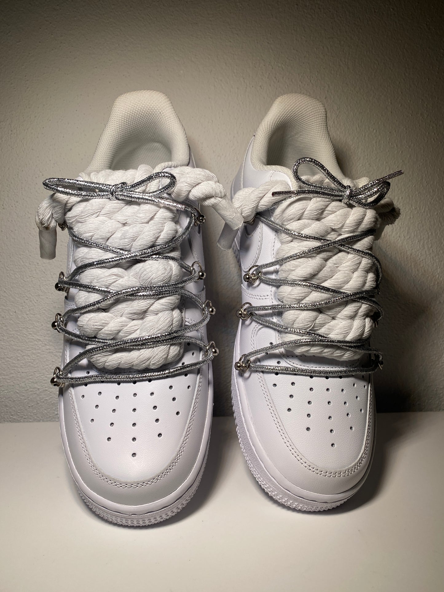Nike Air Force 1 White Double Tkaničky White Silver