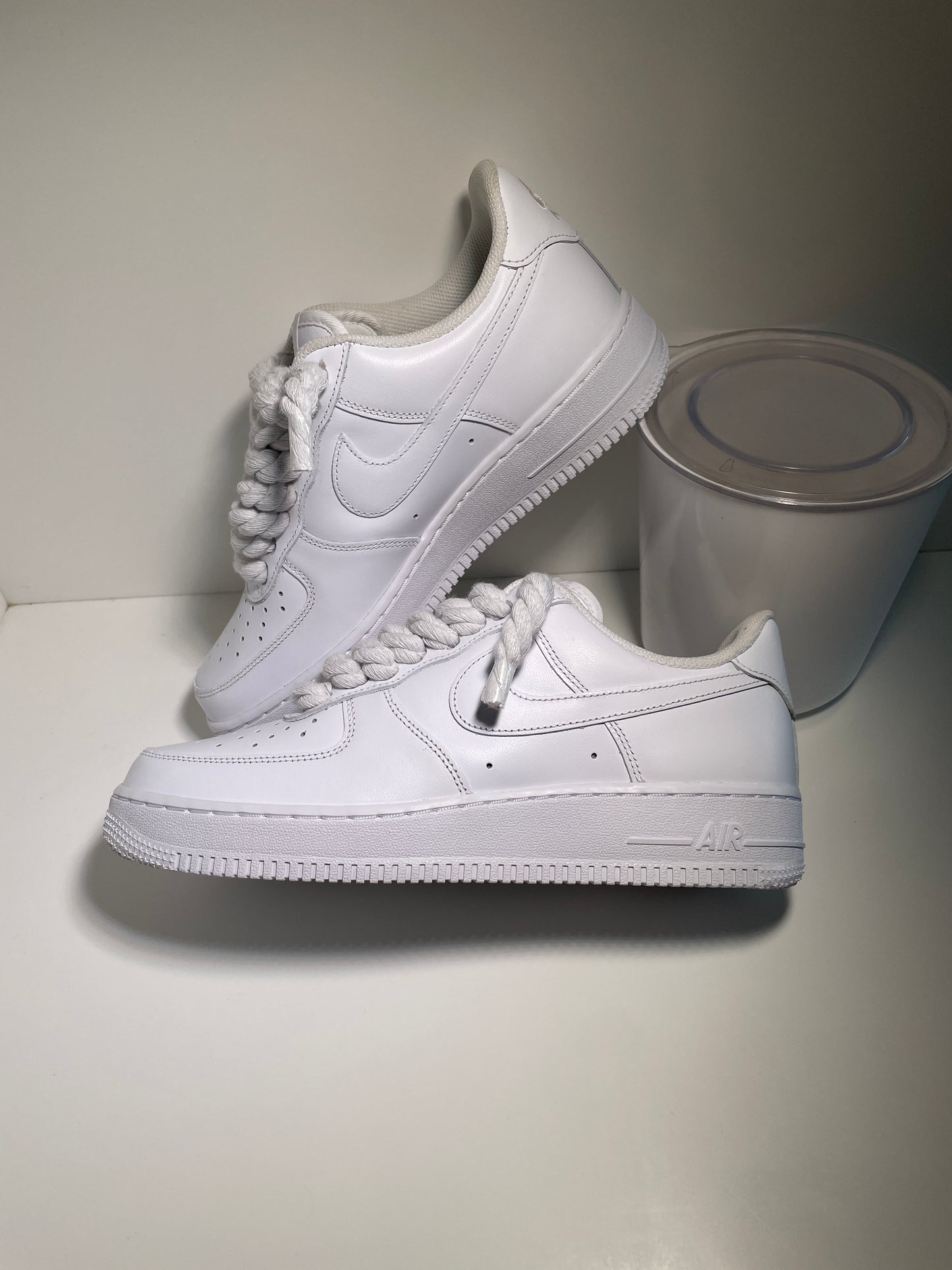 Nike Air Force 1 Bílé Rope Tkaničky Bílé