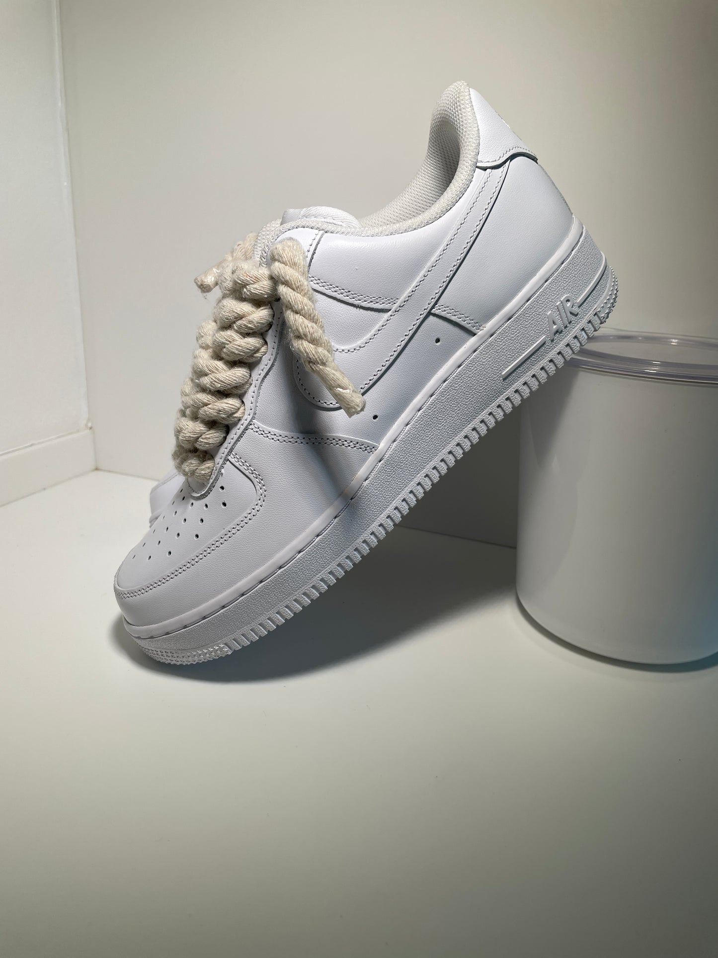 Nike Air Force 1 Bílé Rope Tkaničky Krémové