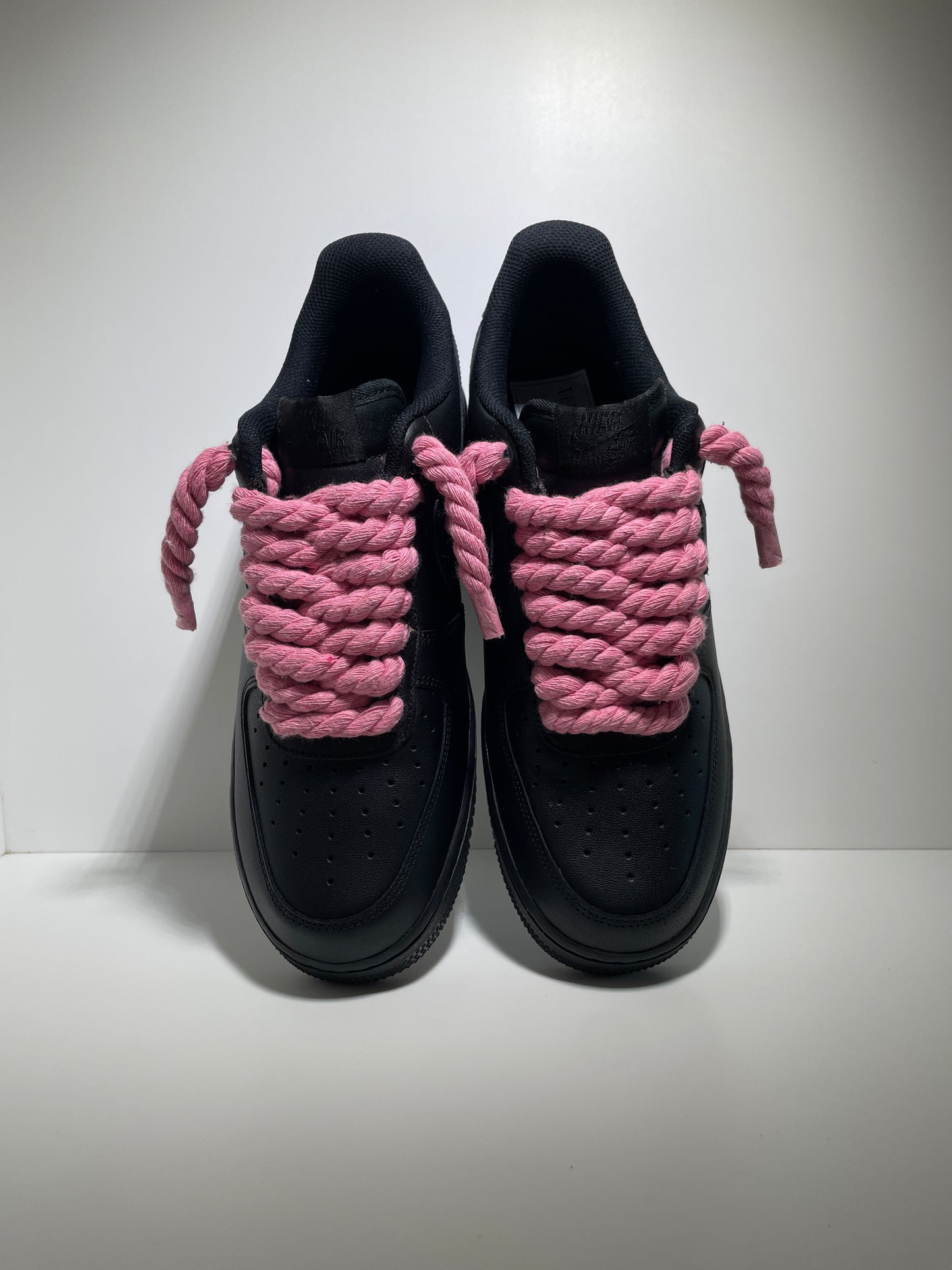 Nike Air Force 1 Černé Rope Tkaničky Růžová