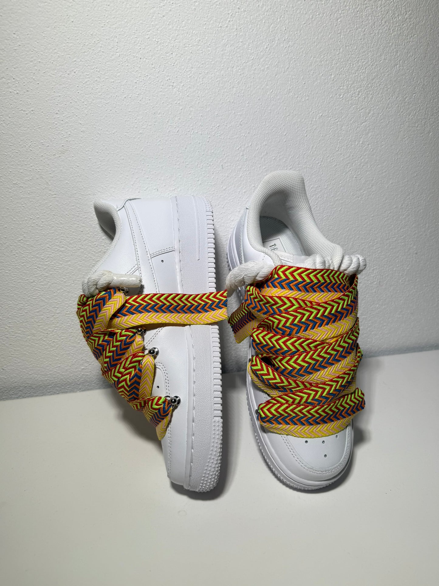 Nike Air Force 1 Bílé Lanvin Rope Tkaničky Poušť