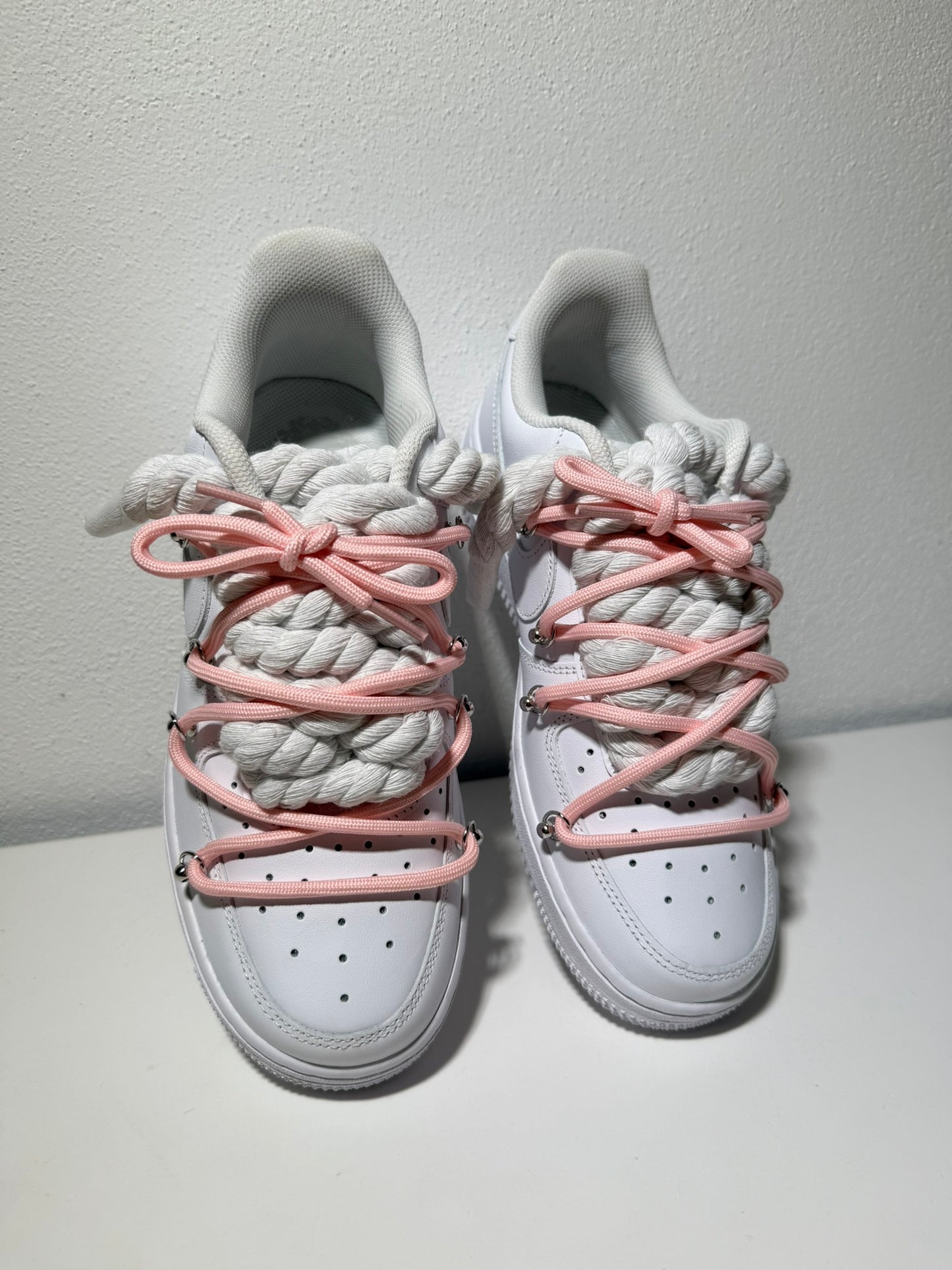Nike Air Force 1 White Double Tkaničky White Pink