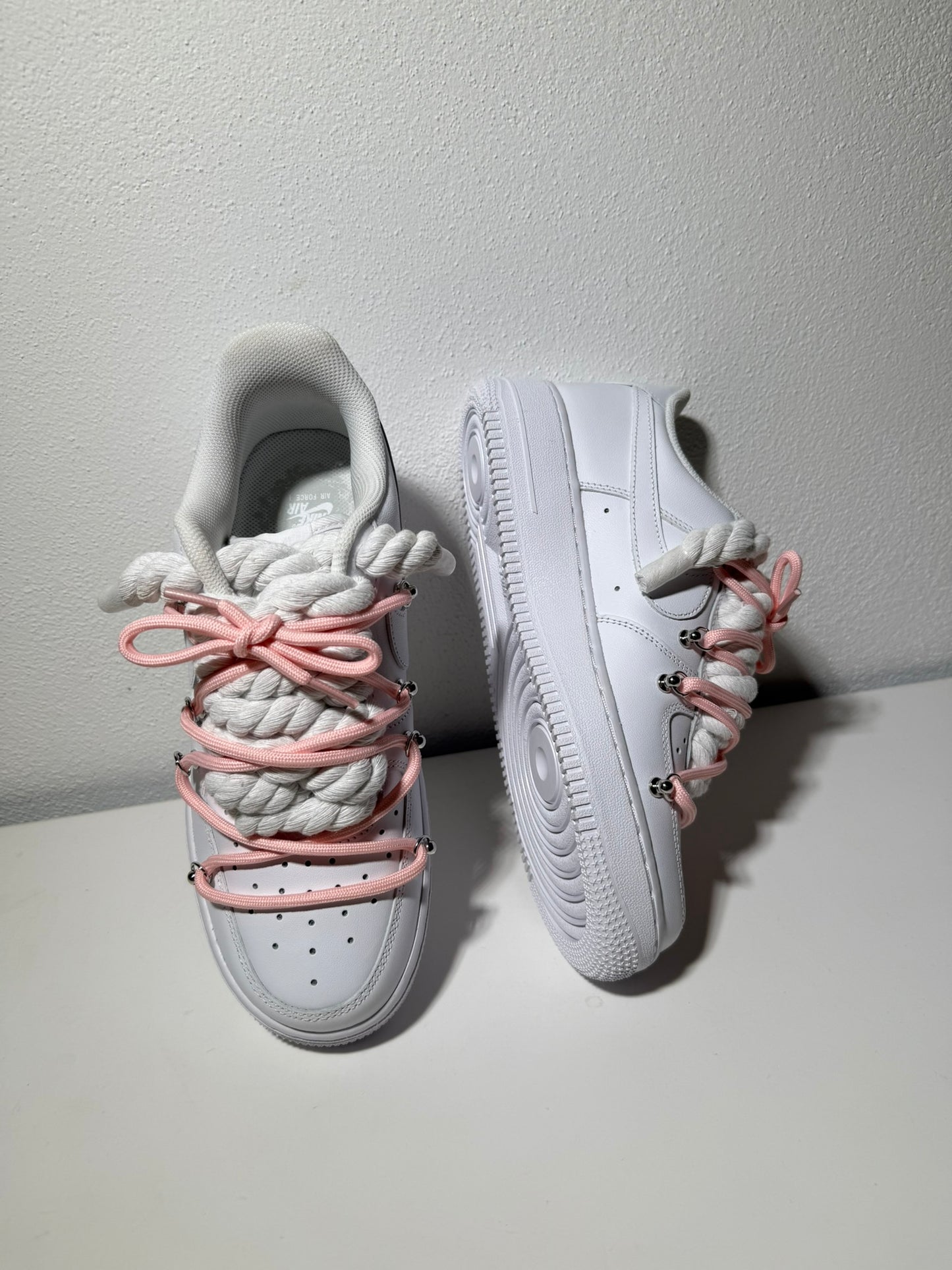Nike Air Force 1 White Double Tkaničky White Pink