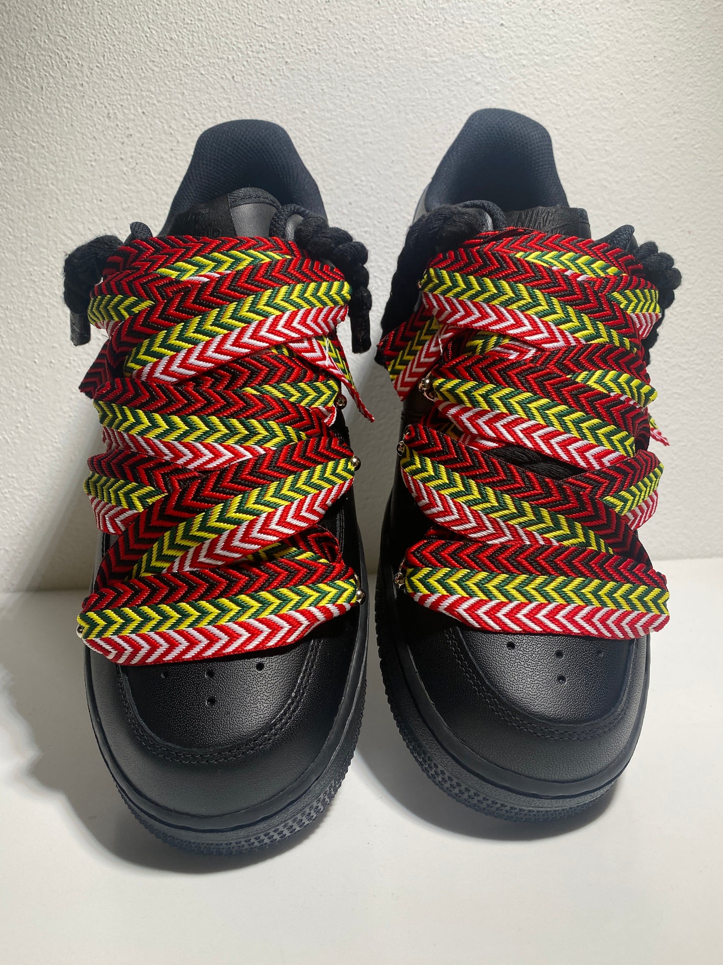 Nike Air Force 1 Černé Lanvin Rope Tkaničky Multicolor