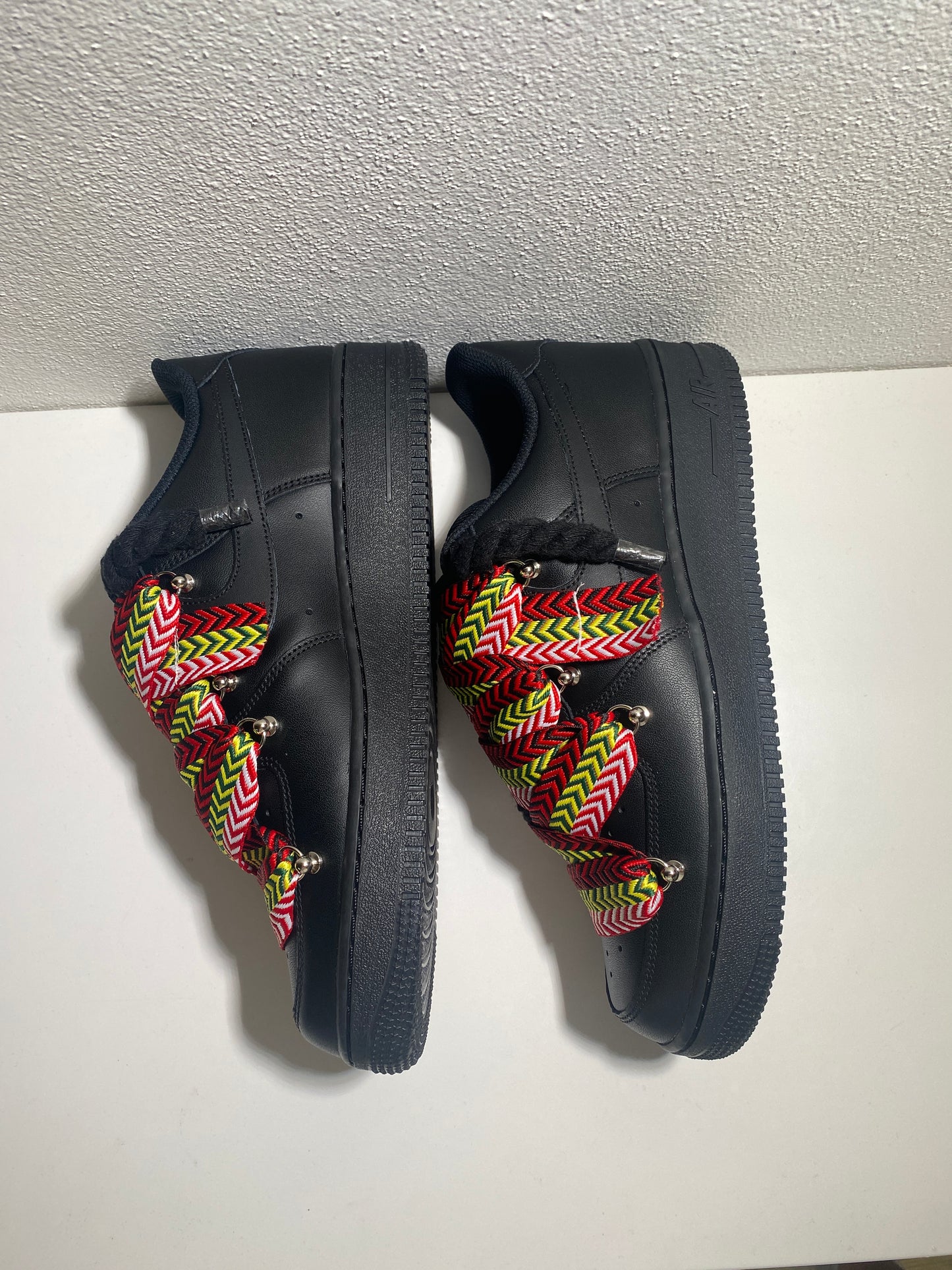 Nike Air Force 1 Černé Lanvin Rope Tkaničky Multicolor
