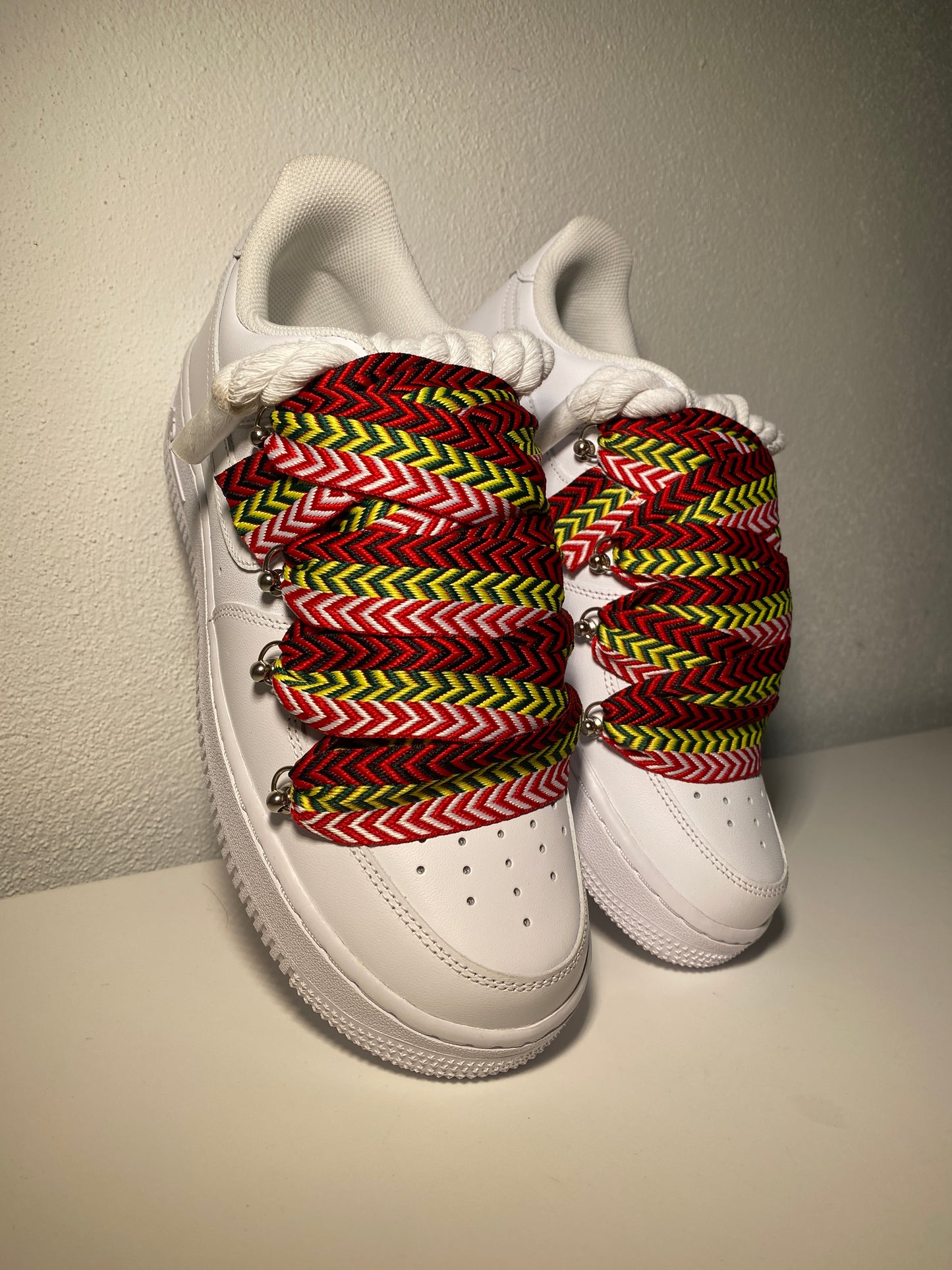 Nike Air Force 1 Bílé Lanvin Rope Tkaničky Multicolor
