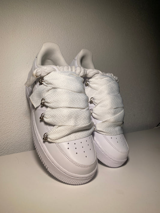 Nike Air Force 1 Bílé Lanvin Rope Tkaničky Bílé