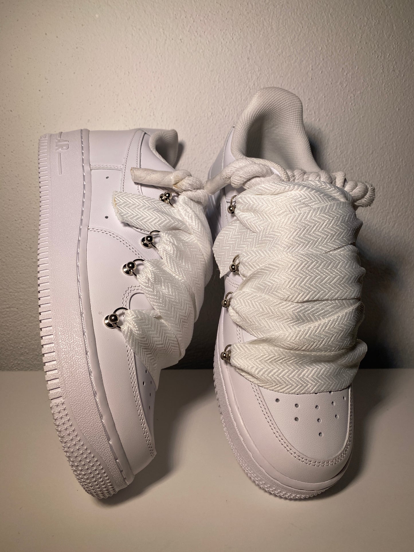 Nike Air Force 1 Bílé Lanvin Rope Tkaničky Bílé