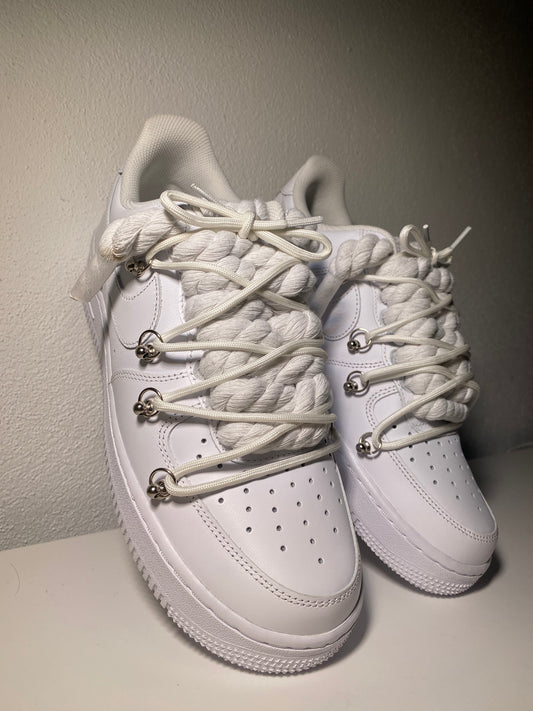 Nike Air Force 1 White Double Tkaničky White