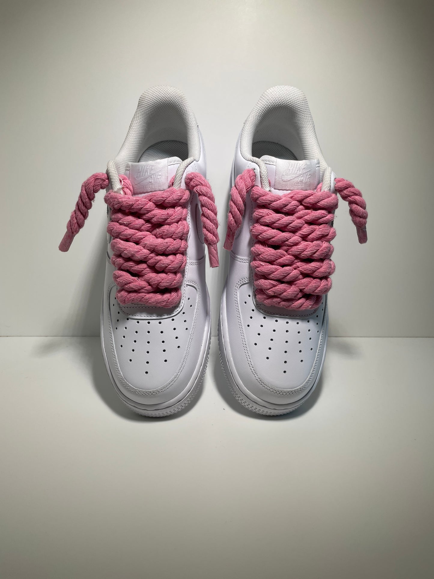 Nike Air Force 1 Bílé Rope Tkaničky Růžové