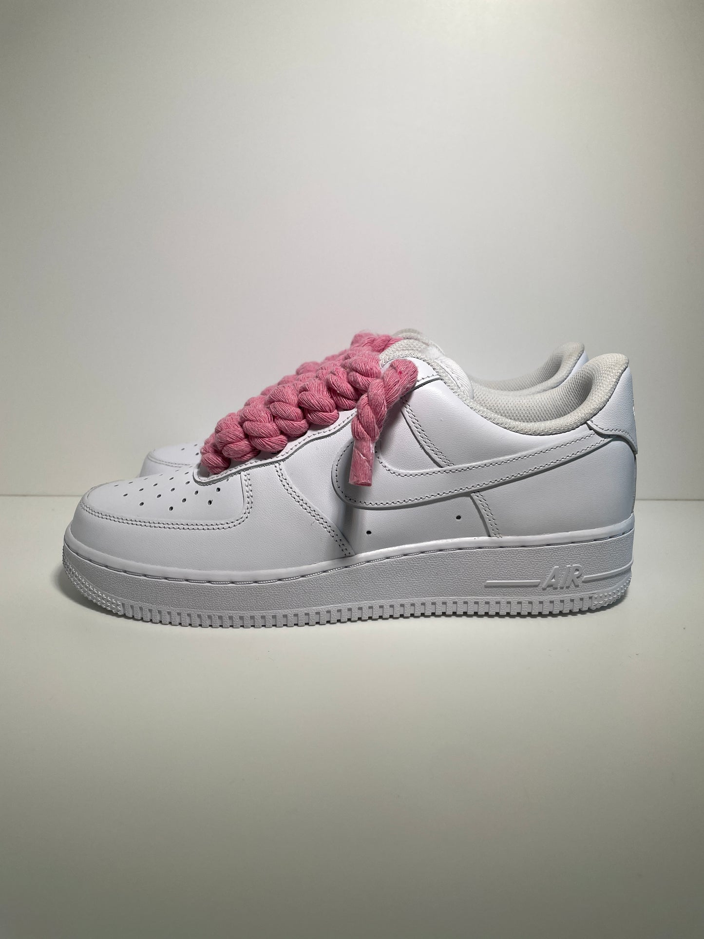 Nike Air Force 1 Bílé Rope Tkaničky Růžové