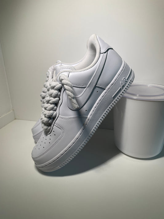 Nike Air Force 1 Bílé Rope Tkaničky Bílé