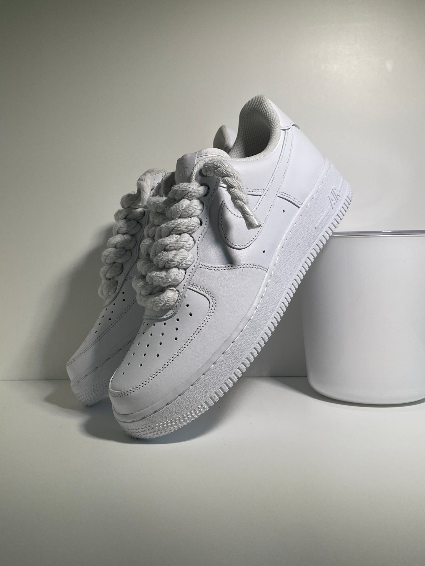 Nike Air Force 1 Bílé Rope Tkaničky Bílé