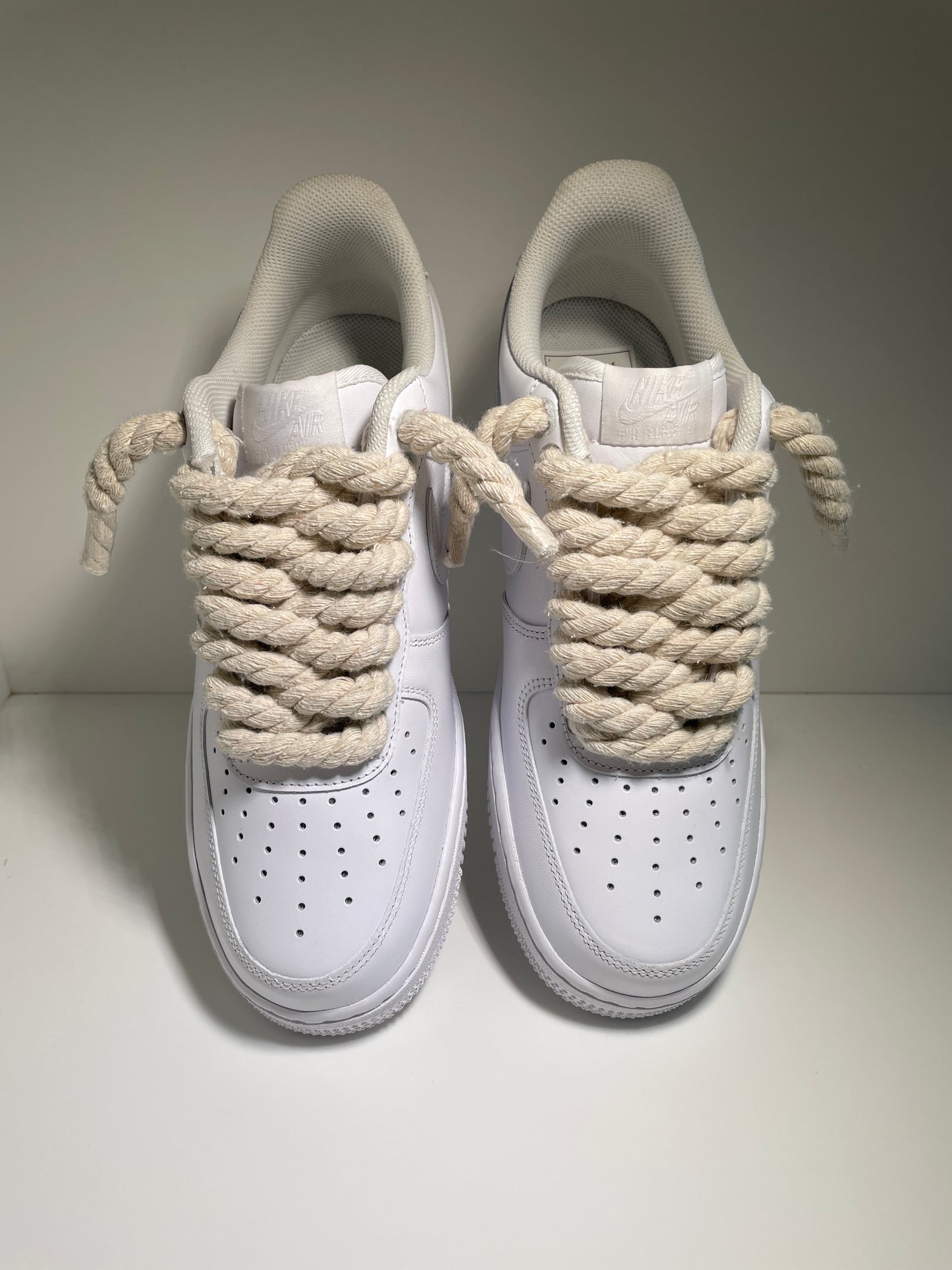 Nike Air Force 1 Bílé Rope Tkaničky Krémové