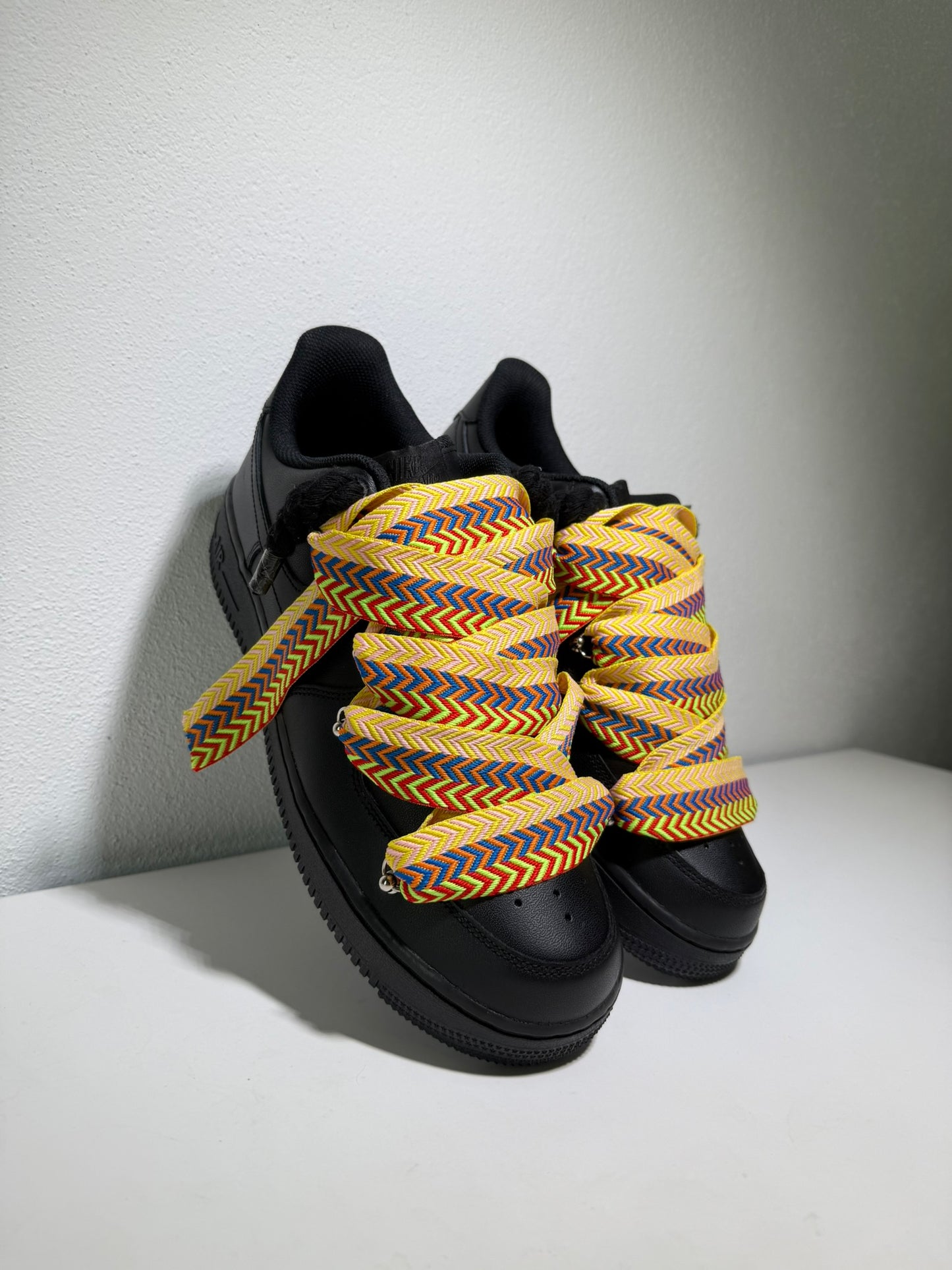 Nike Air Force 1 Černé Lanvin Rope Tkaničky Poušť