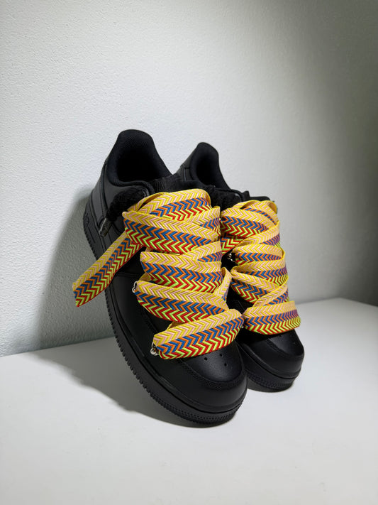 Nike Air Force 1 Černé Lanvin Rope Tkaničky Poušť