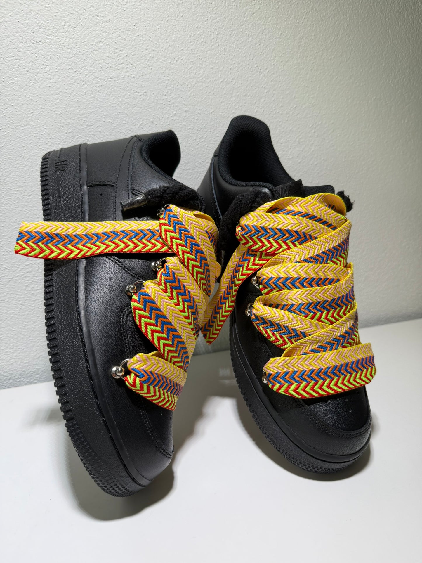 Nike Air Force 1 Černé Lanvin Rope Tkaničky Poušť
