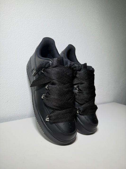 Nike Air Force 1 Černé Lanvin Tkaničky Černé