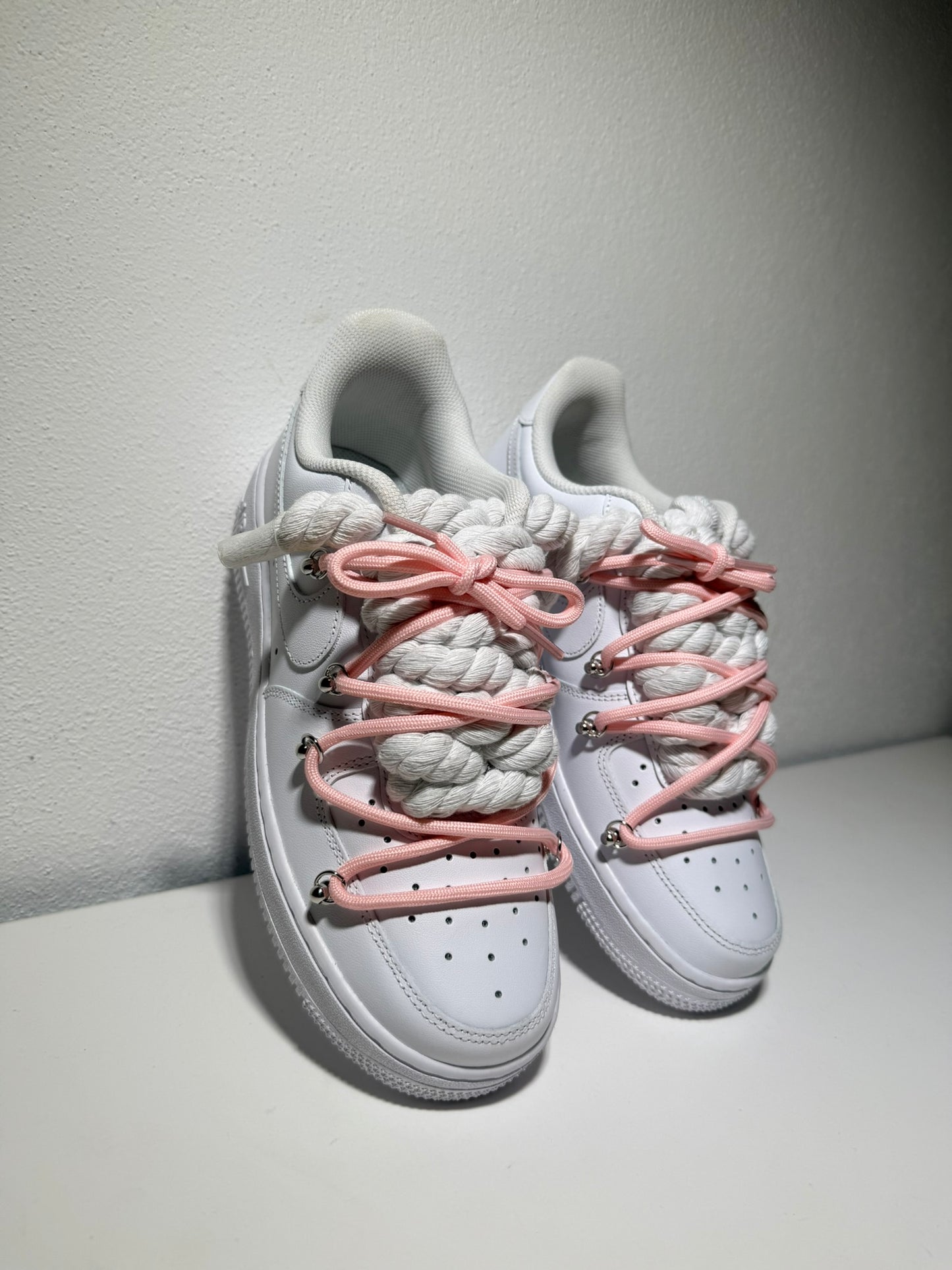 Nike Air Force 1 White Double Tkaničky White Pink
